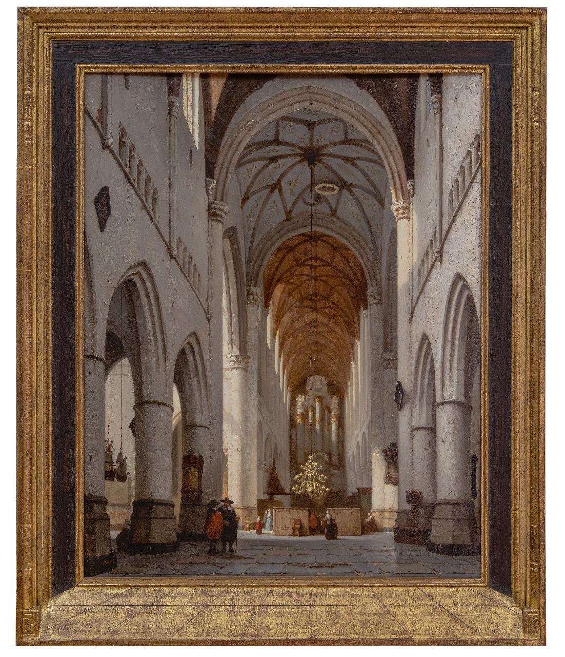 Schenkel J.J.  | Jan Jacob Schenkel | Schilderijen te koop aangeboden | Interieur van de St. Bavokerk, Haarlem, olieverf op paneel 77,6 x 60,6 cm, gesigneerd linksonder en te dateren ca. 1861-1875