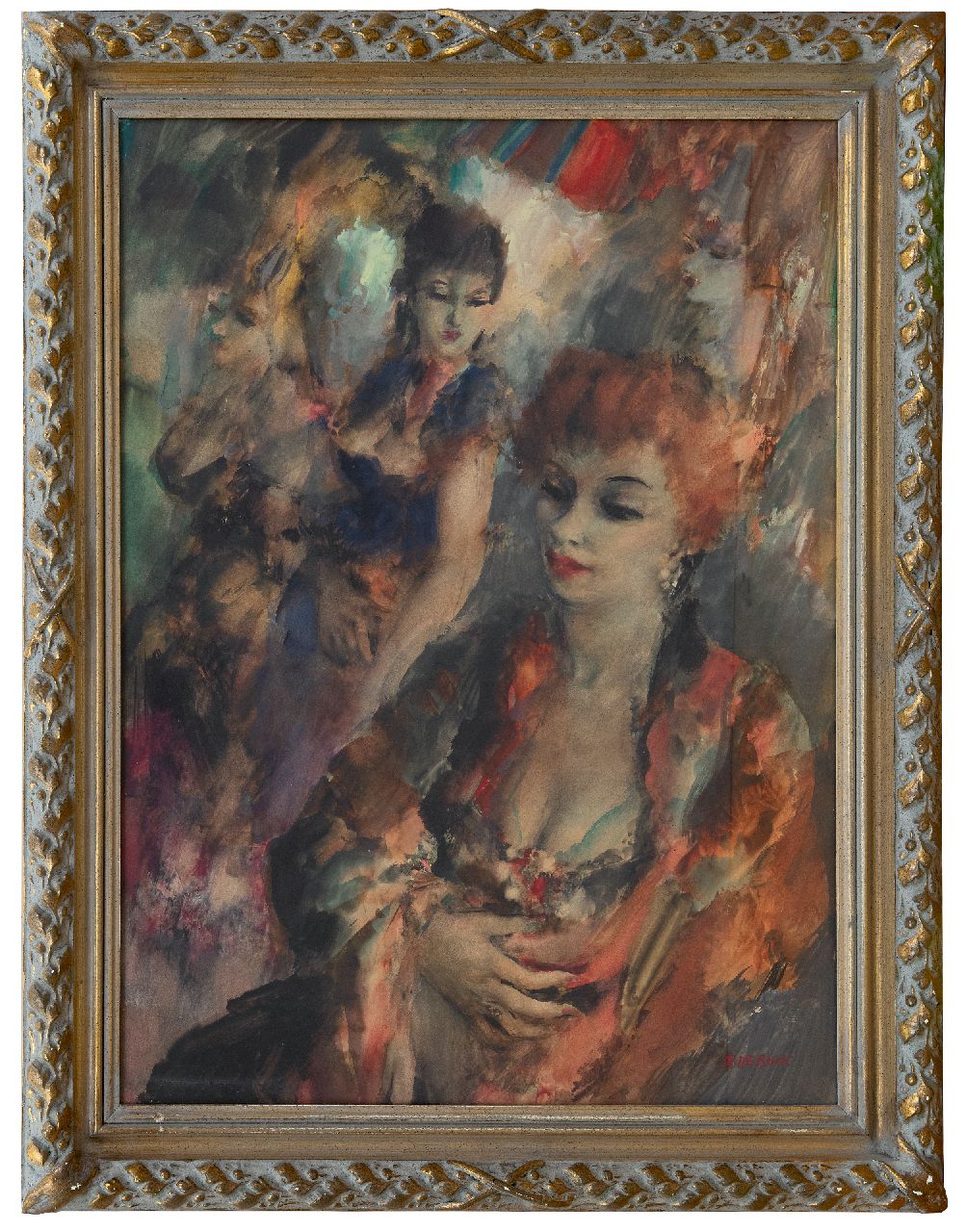 Buck R. de | Raphaël de Buck |  te koop aangeboden | Twee dames, 50,0 x 68,0 cm, gesigneerd rechtsonder