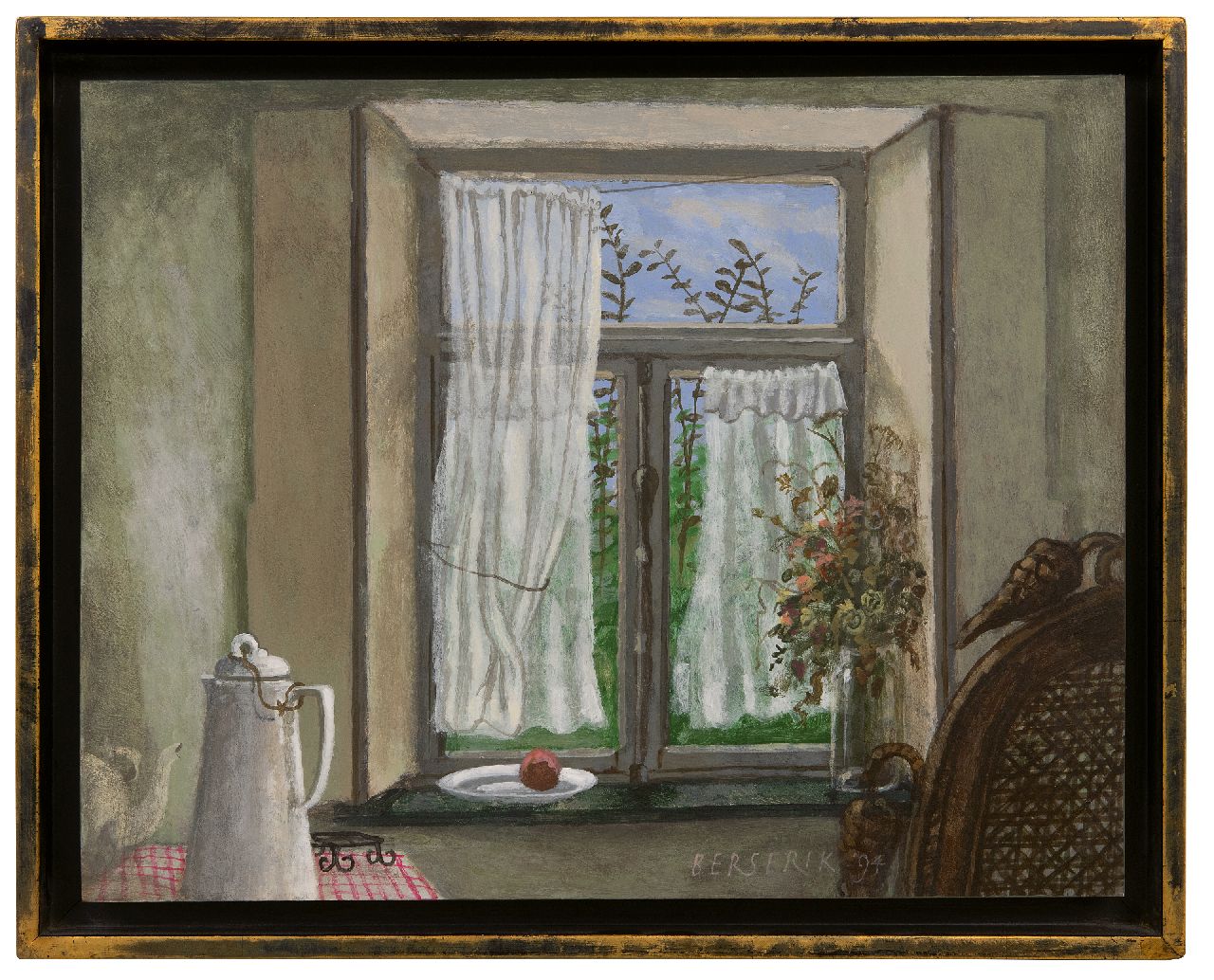 Berserik H.  | Hermanus 'Herman' Berserik | Schilderijen te koop aangeboden | Voorjaar buiten, acryl op paneel 29,1 x 37,0 cm, gesigneerd rechtsonder en gedateerd '94