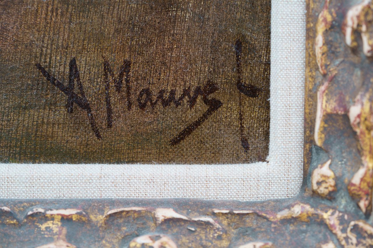Anton Mauve signatures Sheep feeding
