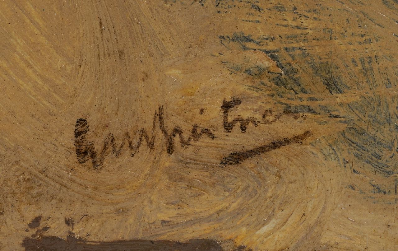 George Hendrik Breitner signatures Hussar on a horse