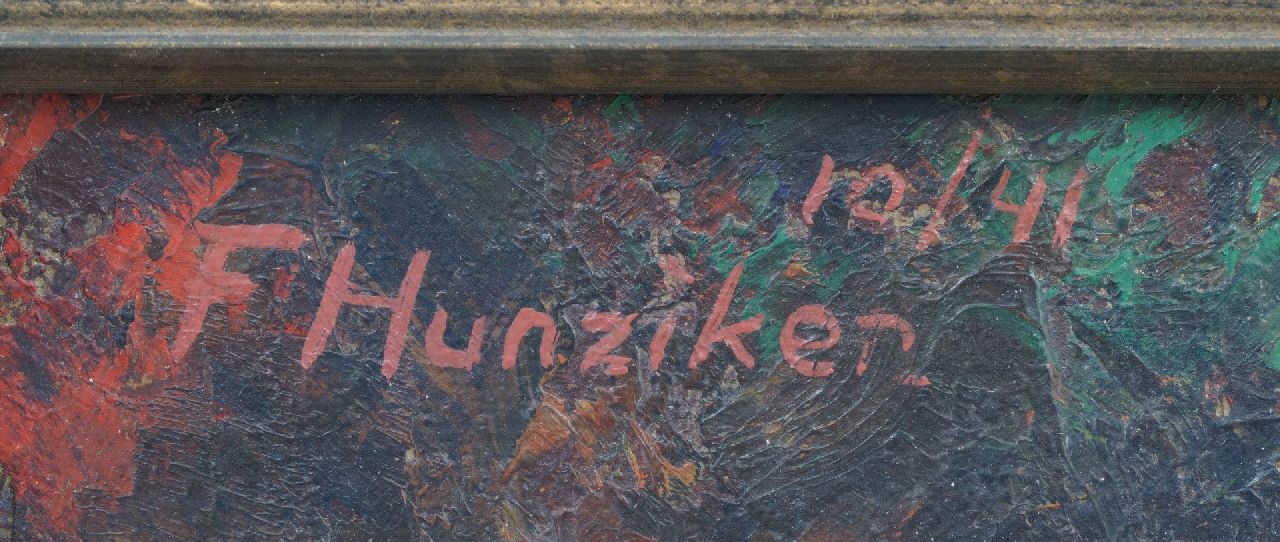 Frieda Hunziker signaturen Stilleven met appels en peren