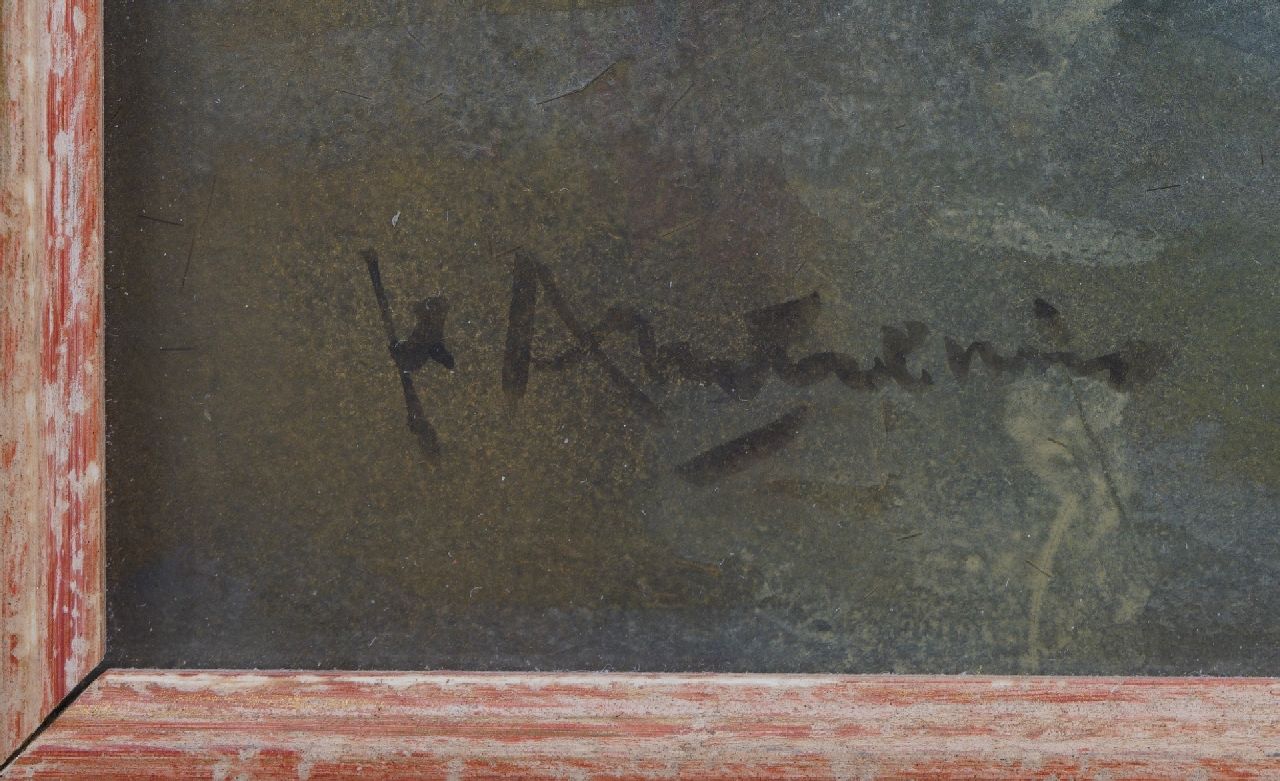 Floris Arntzenius signaturen Drukbevolkte Spuistraat in Den Haag