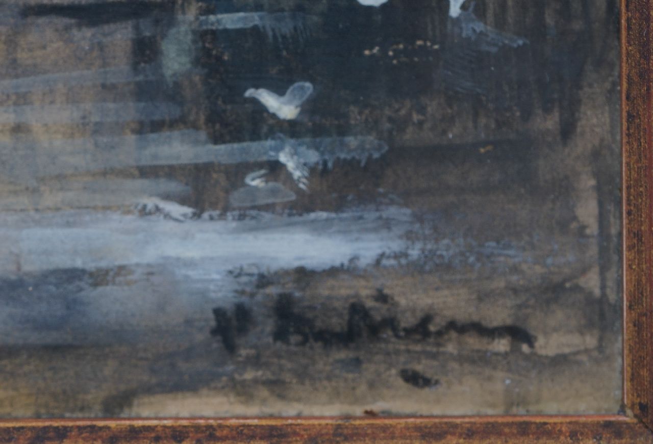 Floris Arntzenius signaturen Gezicht op achterzijde Binnenhof