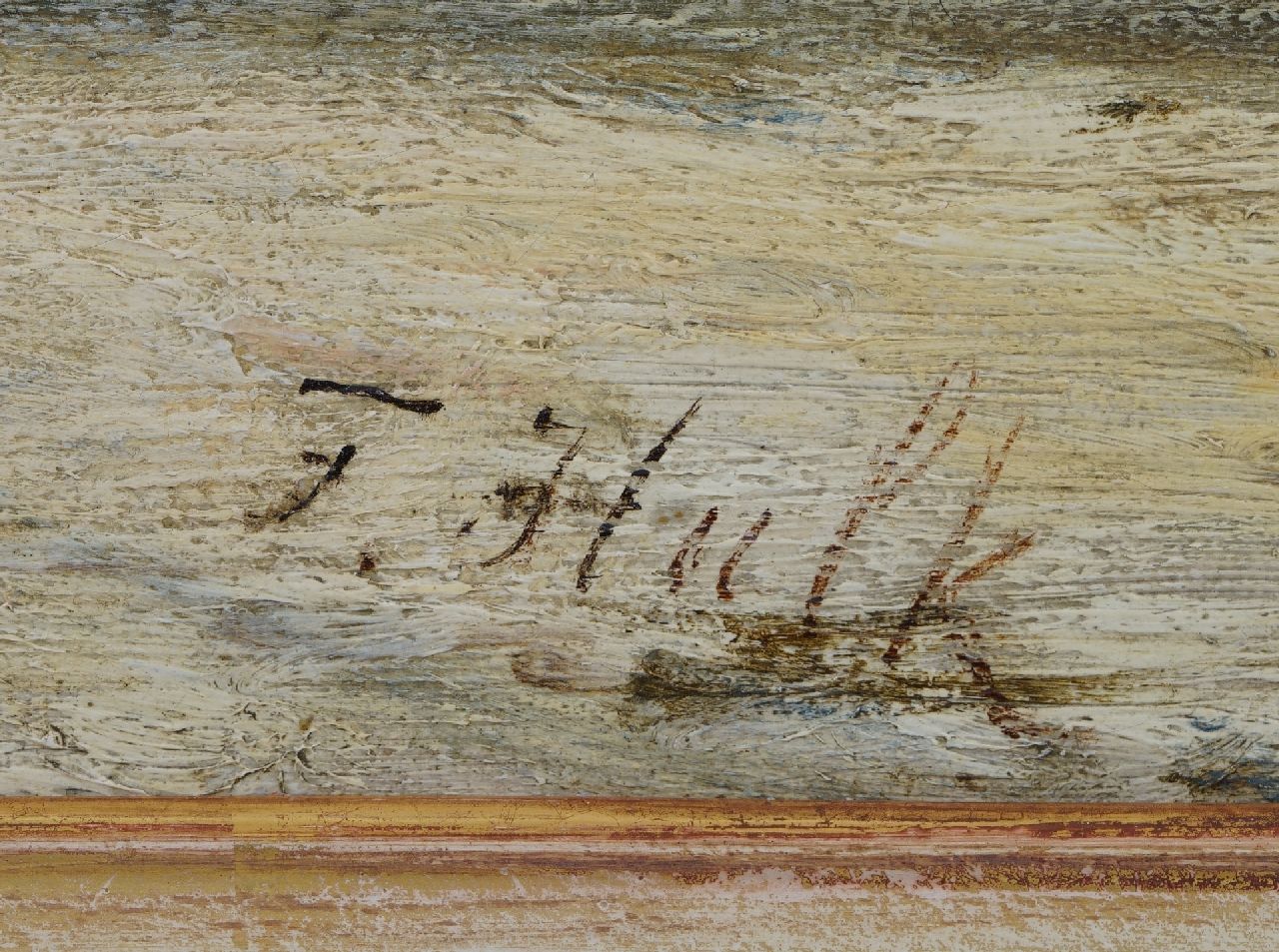 Johannes Frederik Hulk signaturen Haarlem in de winter