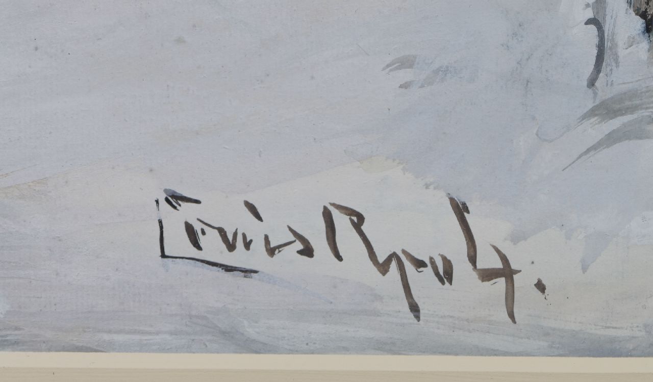 Louis Apol signaturen Besneeuwd landschap