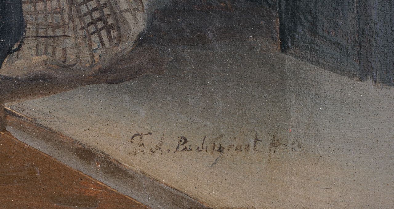 Frans Arnold Breuhaus de Groot signaturen Elegante vrouwen in een drukke winkelstraat
