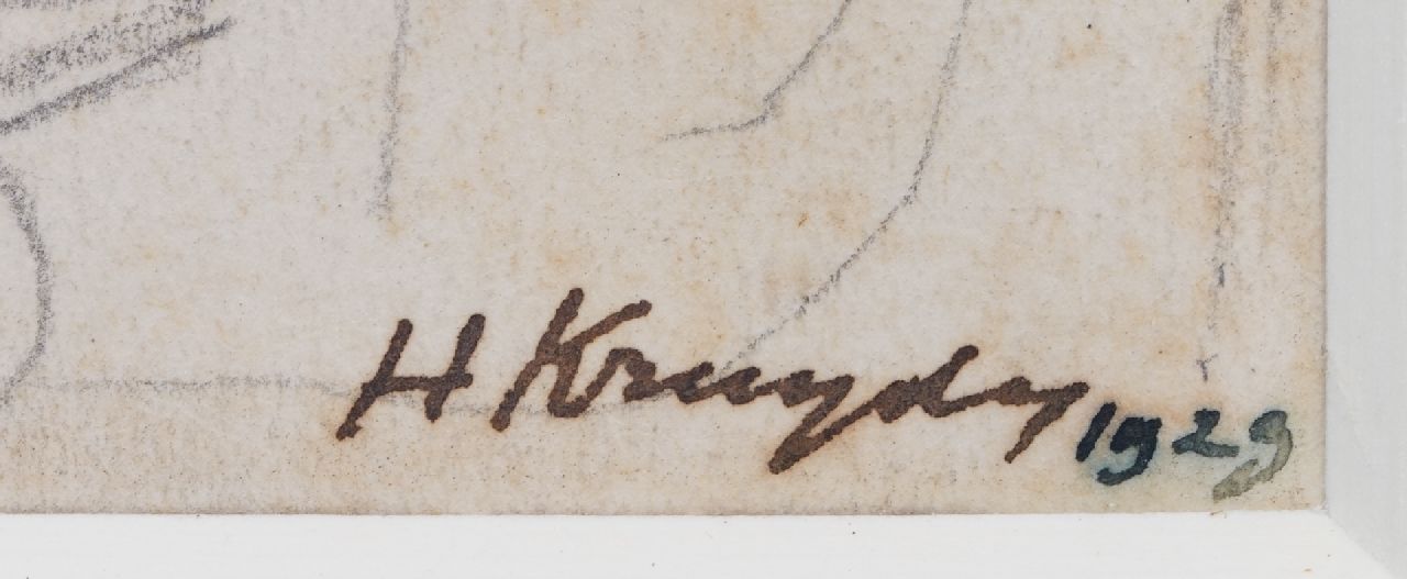 Herman Kruyder signaturen Een man: 'hier koopt men'