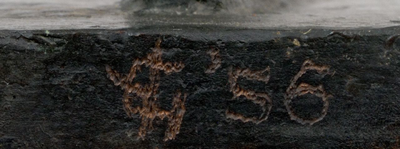 Joop Hekman signaturen Staand naakt met armen naar achteren