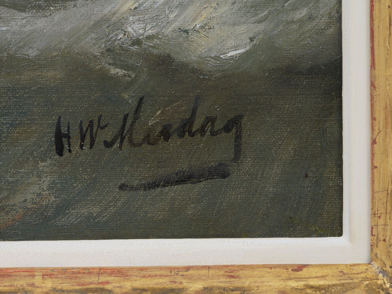 Hendrik Willem Mesdag signaturen Terugkerende vissersschepen, Scheveningen