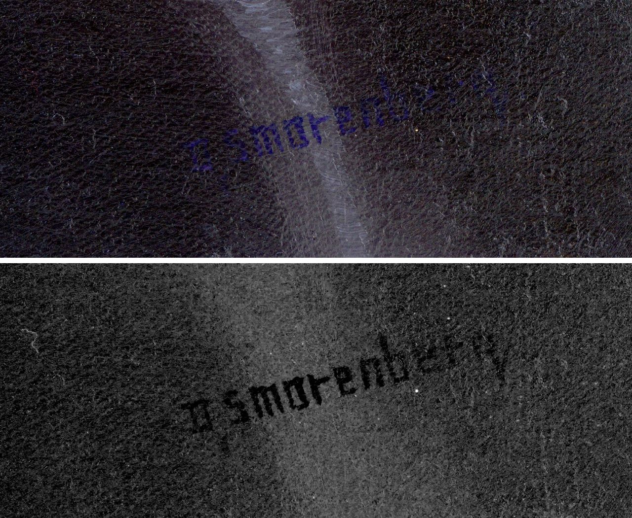 Dirk Smorenberg signaturen Anemonen in blauwe vaas
