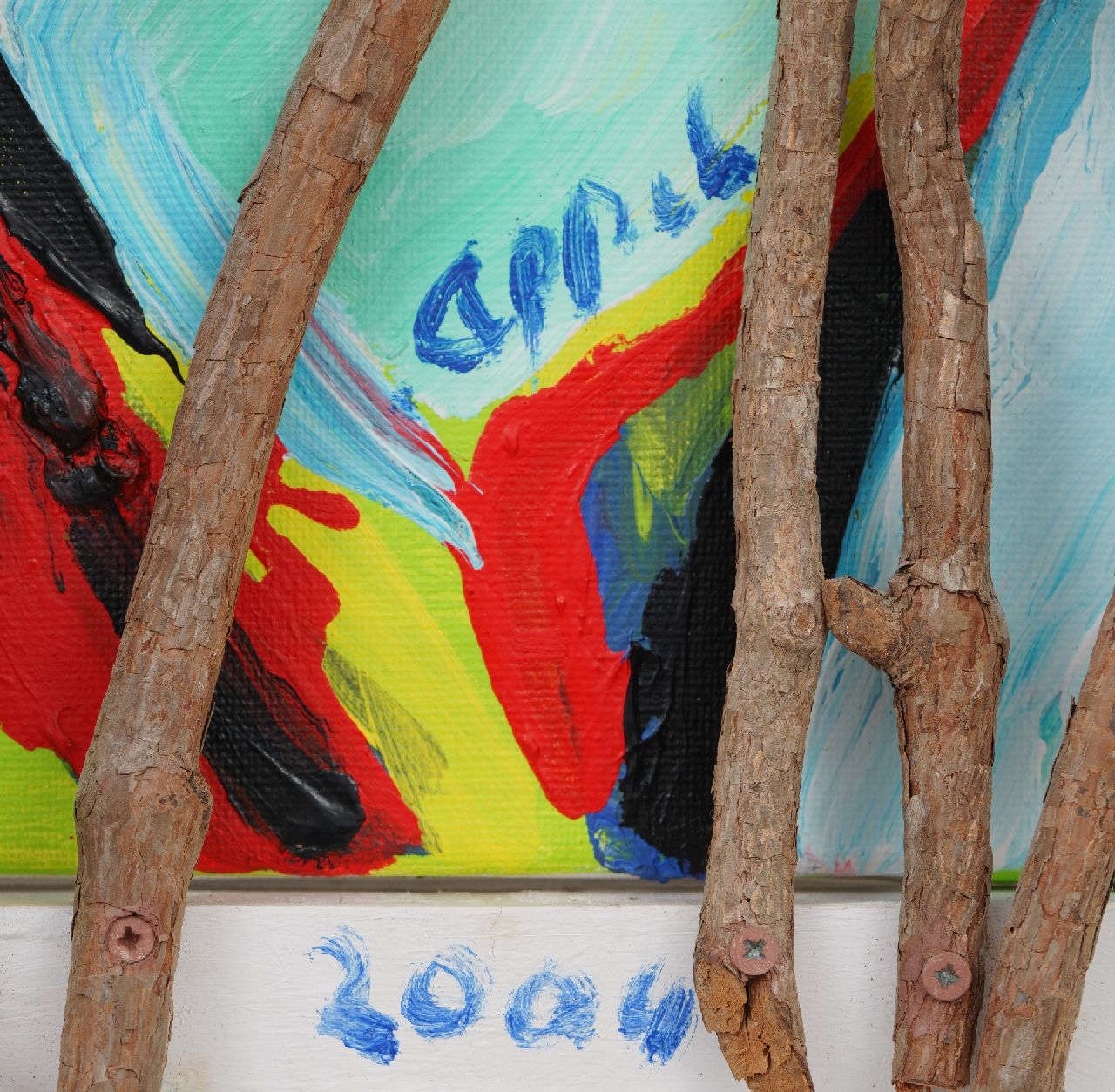 Karel Appel signaturen Tuinen Amsterdam gezien door het Amsterdams Bos