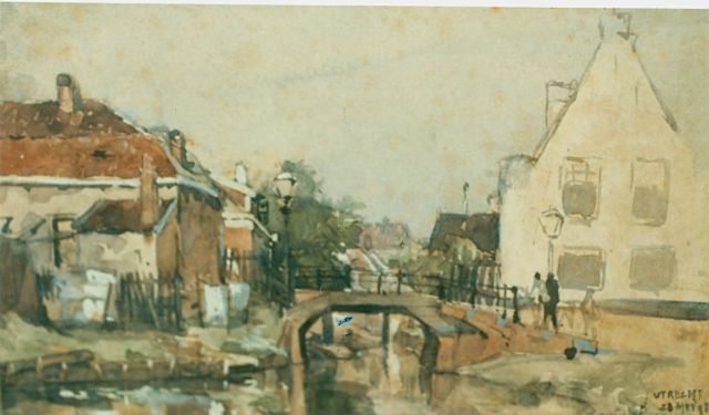 Mastenbroek J.H. van | A view of Utrecht, watercolour on paper 13.5 x 22.5 cm, signed l.r. and dated 28 May '98