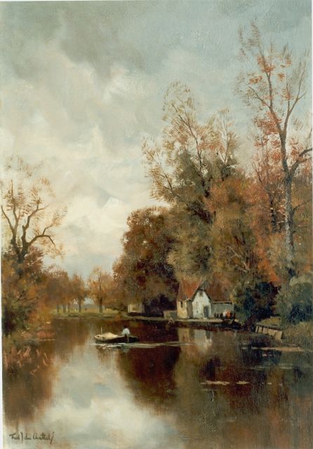 Rossum du Chattel F.J. van | Autumn landscape, oil on canvas 56.5 x 39.3 cm, signed l.l.