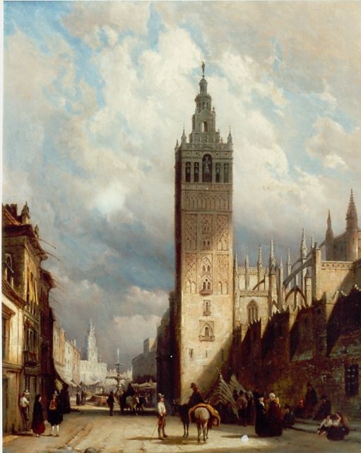 Dommershuijzen P.C.  | The Cathedral of Sevilla, oil on canvas 80.8 x 66.5 cm, signed l.r. and dated 1877
