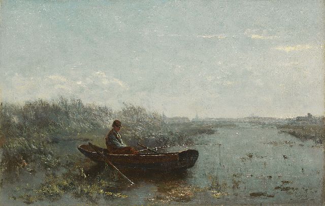 Gabriel P.J.C.  | Fisherman in the early morning, oil on canvas 30.2 x 47.0 cm, signed l.r.
