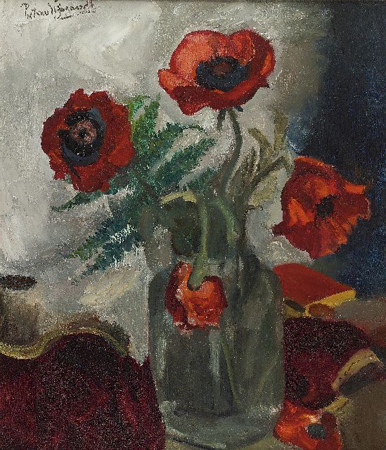 Wijngaerdt P.T. van | Poppies, oil on canvas 80.0 x 68.2 cm, signed u.l.