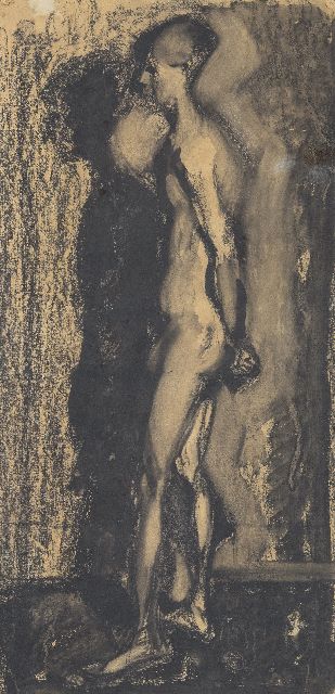 Alida Martens-Pott | Nude, black ink and chalk on paper, 48.0 x 32.0 cm