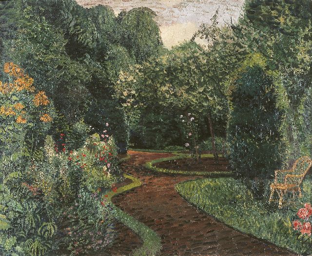 Herman Bieling | A garden in bloom, Hillegersberg, oil on canvas, 63.5 x 77.2 cm, signed l.r. and dated '32