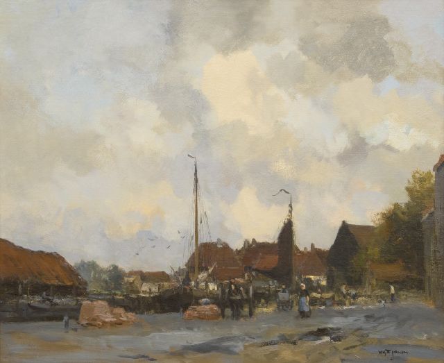 Jansen W.G.F.  | Inner Harbour, oil on canvas 63.0 x 76.3 cm, signed l.r.