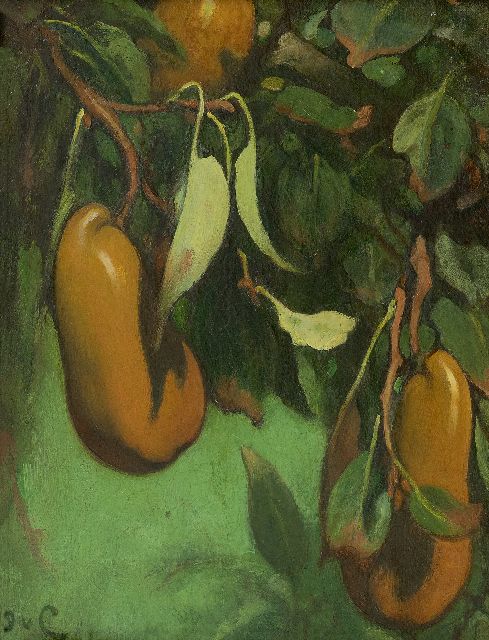 Jacobus van Looy | Gourd pears, oil on panel, 35.0 x 26.7 cm, signed l.l. with initials