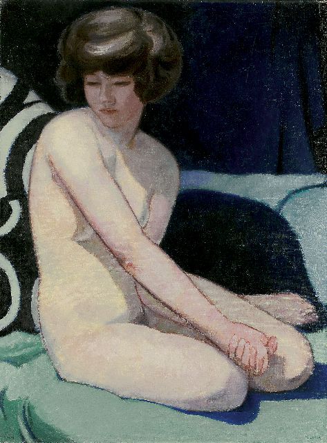 Cornelis Kloos | A seated nude, oil on canvas, 80.2 x 60.2 cm, signed l.r. and dated 1928