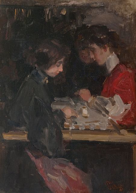 Isaac Israels | The fashion studio, oil on panel, 46.0 x 33.0 cm, signed l.r.