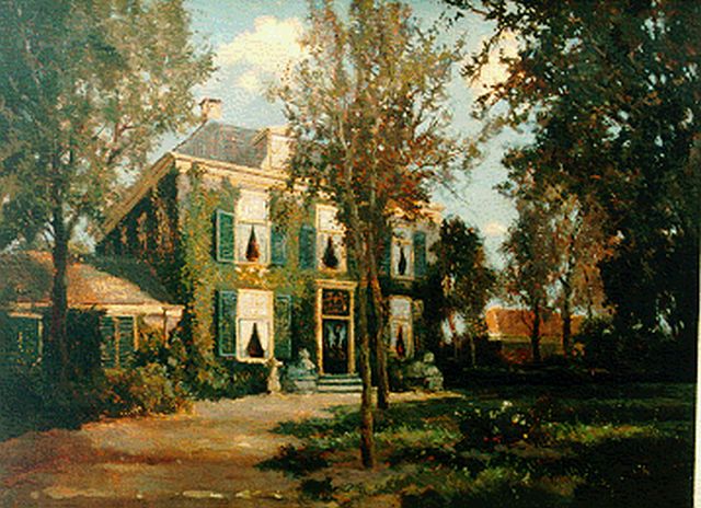 Driesten A.J. van | Country estate, oil on canvas 30.0 x 40.0 cm, signed l.r.