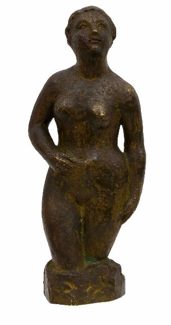 Rädecker J.  | Nude, bronze 24.7 x 10.0 cm, signed with initials 'H.R.' on the base