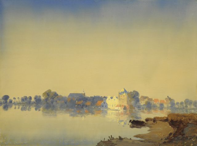 Voerman sr. J.  | A view of Hattem, oil on panel 38.3 x 51.5 cm, signed l.r. and painted ca. 1920
