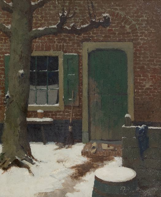 Evert Jan Ligtelijn | Backyard, oil on canvas, 60.4 x 50.4 cm, signed l.r.