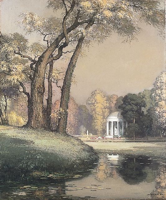 Bogaerts J.J.M.  | A pond at Versailles, oil on canvas 60.4 x 50.3 cm, signed l.r. and dated 1914