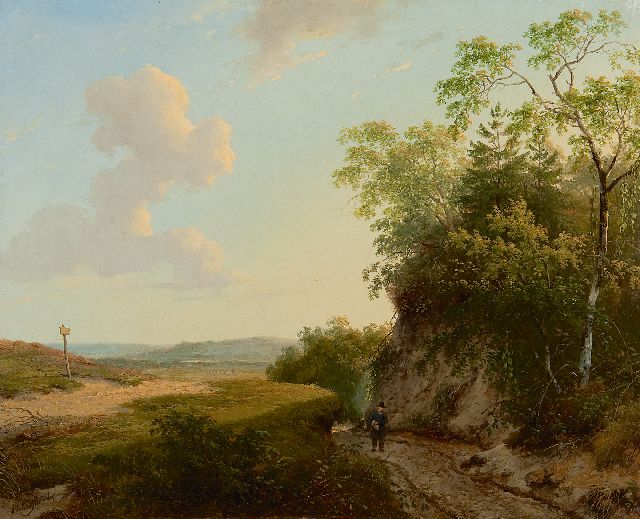 Andreas Schelfhout | An extensive summer landscape, oil on canvas, 33.6 x 41.3 cm, signed l.l. and painted ca. 1830