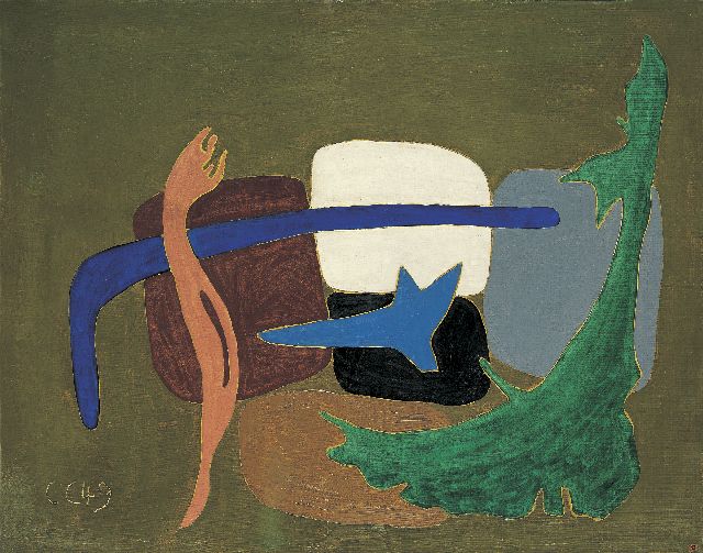 Claus C.  | Composition, oil on canvas 73.0 x 91.7 cm, signed l.l. with initials and dated '49