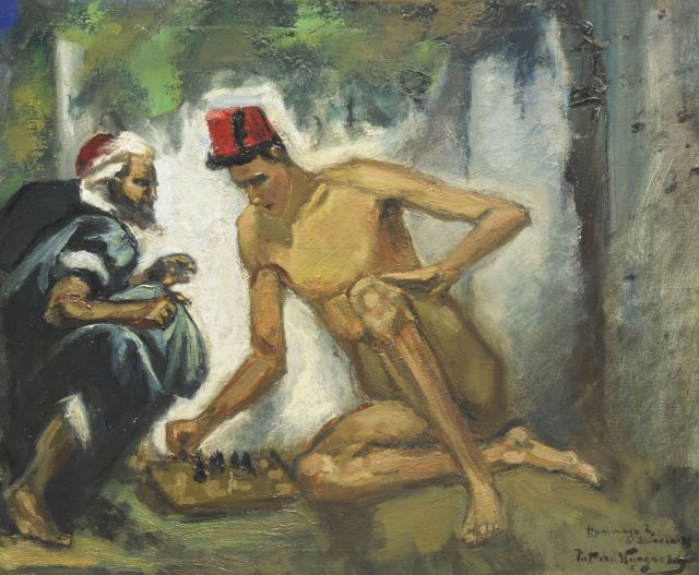 Piet van Wijngaerdt | Hommage à Delacroix, oil on canvas, 50.2 x 60.3 cm, signed l.r. and on the reverse