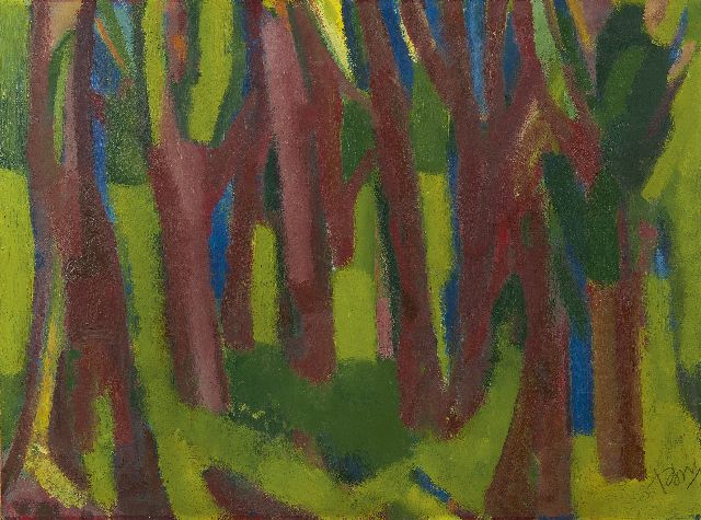 Benner G.  | Forest, oil on paper laid down on board 56.3 x 75.7 cm, signed l.r. and painted ca. 1953