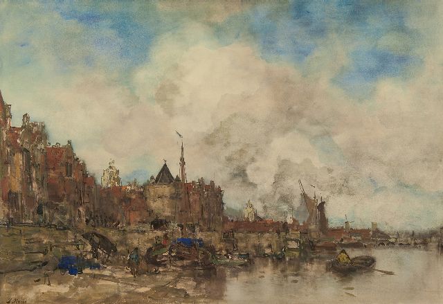 Maris J.H.  | A capriccio view of Amsterdam, watercolour on paper 64.0 x 91.0 cm, signed l.l. and painted ca. 1885