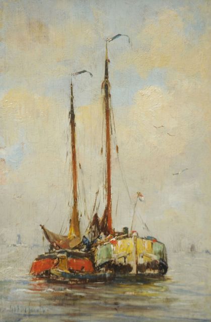 Smith H.  | Two ships, oil on panel 20.8 x 14.1 cm, signed l.l.