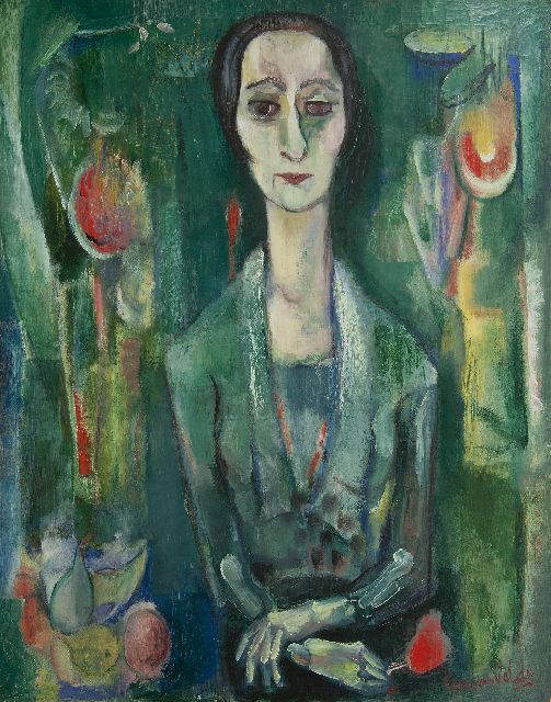 Velde G. van | Portrait de femme, oil on canvas 100.2 x 80.1 cm, signed l.r. and painted ca. 1930