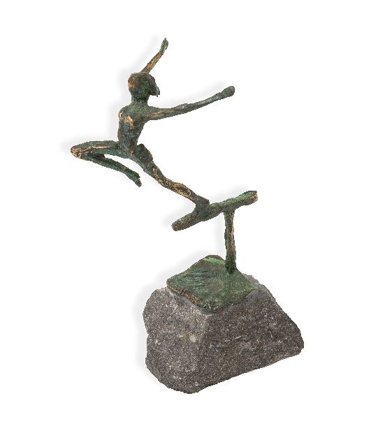 Bakker W.F.  | Balance, bronze 14.2 cm, signed on the base