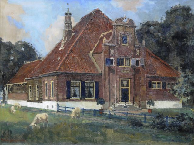 Frans Langeveld | The farm 'De Eenhoorn' in Middenbeemster, oil on canvas, 60.0 x 80.2 cm, signed l.l. and without frame