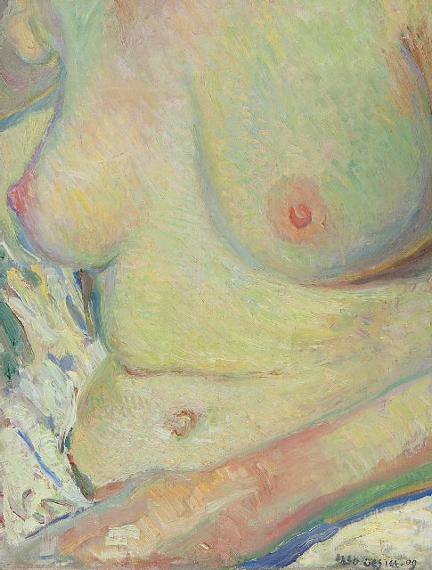 Leo Gestel | Woman bathing, oil on canvas, 33.5 x 25.6 cm, signed l.r. and dated '09
