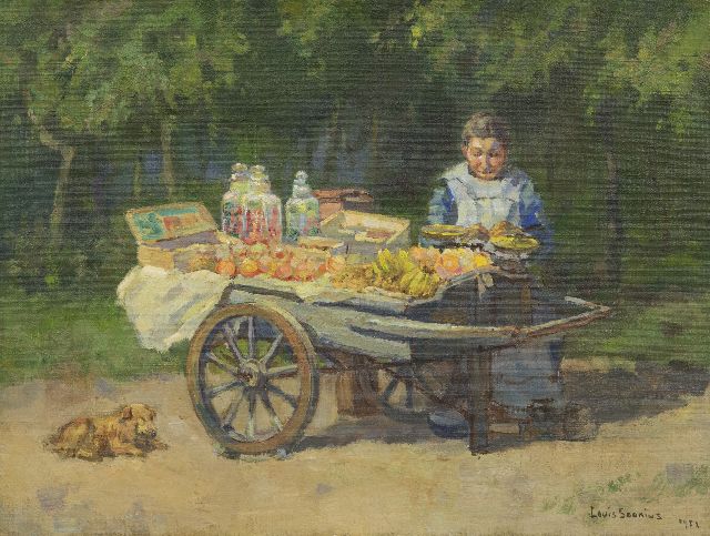 Soonius L.  | The fruit and candy stand, oil on canvas 30.5 x 40.5 cm, signed l.r. and painted 1952