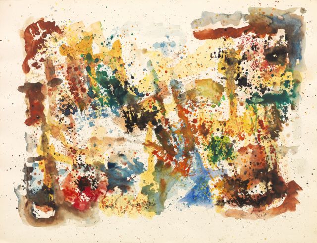 Snijders A.C.  | Untitled, gouache on paper 49.8 x 64.9 cm, signed l.r. with initials and dated '58