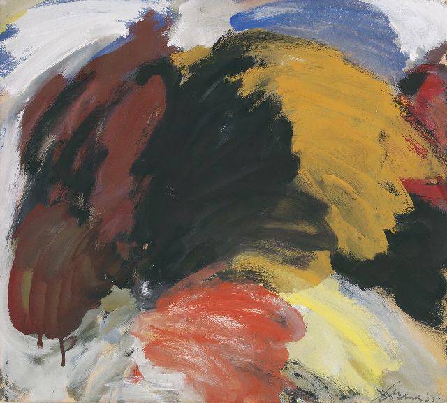 Eugène Brands | Free movement, gouache on board, 50.0 x 55.0 cm, signed l.r. and dated '63