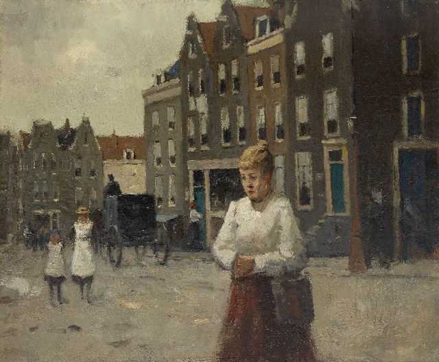Evert Jan Ligtelijn | A view in Haarlem, oil on canvas, 51.1 x 60.4 cm