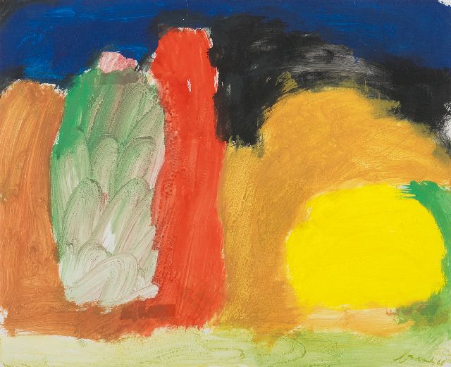 Brands E.A.M.  | Park by night, gouache on paper 43.2 x 53.4 cm, signed l.r. and dated '66