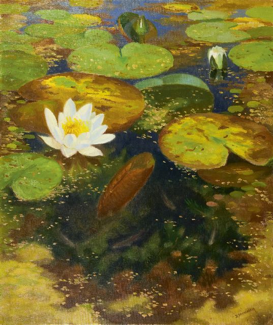 Smorenberg D.  | Water lillies, oil on canvas 59.7 x 50.3 cm, signed l.r. and dated '47