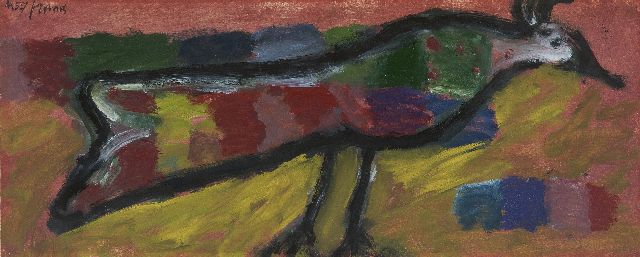 Brands E.A.M.  | Bird, oil on paper 15.0 x 37.0 cm, signed u.l. and dated 4.57