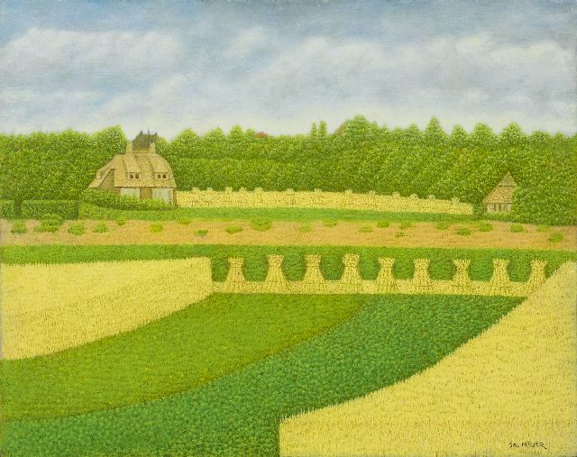 Meijer S.  | Country house near Blaricum, oil on panel 40.0 x 49.9 cm, signed l.r.
